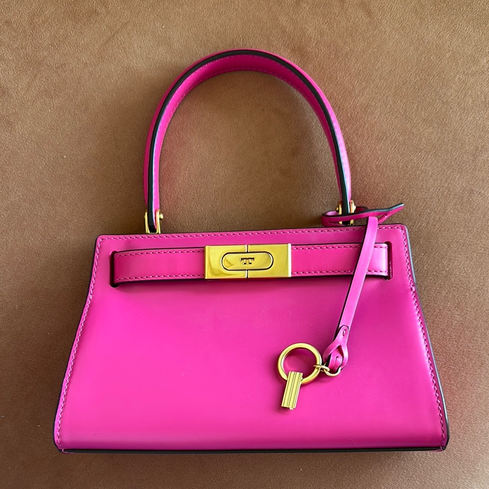 Pink Tory Burch Petite Radziwill Leather Handbag
